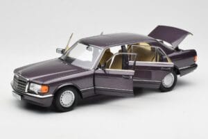 Mercedes 560 SEL W126 Fioletowy Metallic Norev 1:18 183544 Metal — zdjęcie 2 z 8