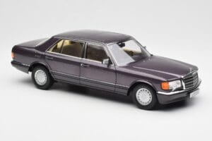 Mercedes 560 SEL W126 Fioletowy Metallic Norev 1:18 183544 Metal — zdjęcie 6 z 8