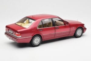 Mercedes S500 W140 Czerwony Metallic Norev 1:18 183579 Metal — zdjęcie 3 z 8