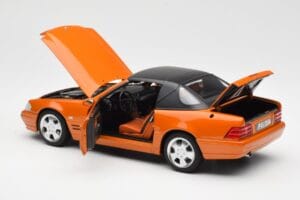 Mercedes SL 500 R129 Pomarańczowy Metallic Norev 1:18 183752 Metal — zdjęcie 5 z 8