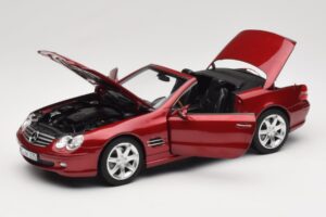 Mercedes SL 500 R230 Red Metallic Edycja Limitowana Norev 1:18 183841 Metal — zdjęcie 2 z 8