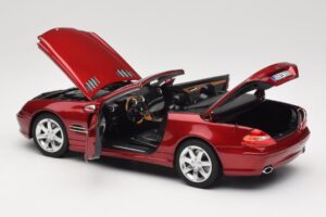 Mercedes SL 500 R230 Red Metallic Edycja Limitowana Norev 1:18 183841 Metal — zdjęcie 5 z 8