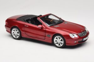 Mercedes SL 500 R230 Red Metallic Edycja Limitowana Norev 1:18 183841 Metal — zdjęcie 6 z 8
