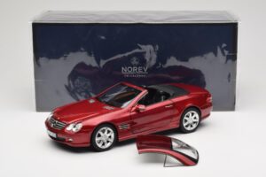 Mercedes SL 500 R230 Red Metallic Edycja Limitowana Norev 1:18 183841 Metal — zdjęcie 8 z 8