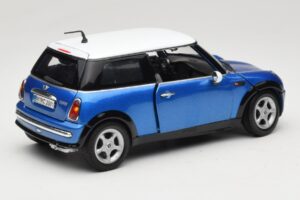 Mini Cooper R50 Niebieski z Białym Dachem Mondo Motors 1:18 MINI004 Metal — zdjęcie 3 z 8