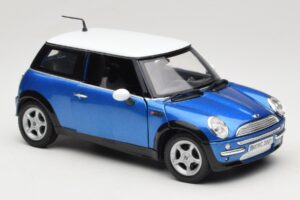Mini Cooper R50 Niebieski z Białym Dachem Mondo Motors 1:18 MINI004 Metal — zdjęcie 6 z 8