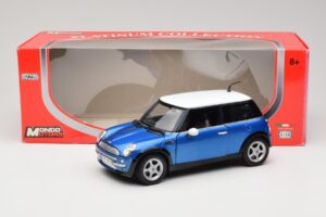 Mini Cooper R50 Niebieski z Białym Dachem Mondo Motors 1:18 MINI004 Metal — zdjęcie 8 z 8