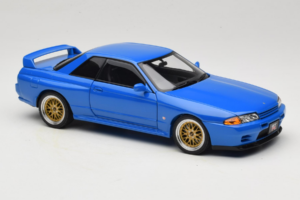 Nissan Skyline GT-R R32 V-Spec II Tuned Niebieski AUTOart 1:18 77415 Metal — zdjęcie 6 z 8