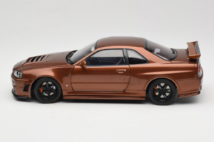 Nissan Skyline GT-R R34 Customized Metallic Bronze MotorHelix 1:18 M83414 Metal — zdjęcie 4 z 8