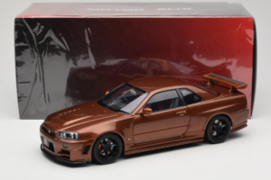 Nissan Skyline GT-R R34 Customized Metallic Bronze MotorHelix 1:18 M83414 Metal — zdjęcie 8 z 8