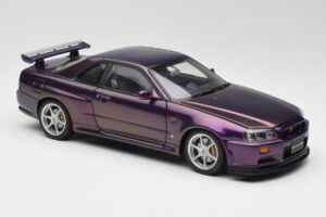 Nissan Skyline GT-R R34 V-Spec Midnight Fioletowy AUTOart 1:18 77305 Metal — zdjęcie 6 z 8