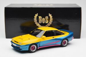 Opel Manta Żółty Niebieski BoS Models 1:18 BOS279 Metal — zdjęcie 6 z 6