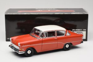 Opel Rekord P1 Czerwony Minichamps 1:18 180043201 Metal — zdjęcie 8 z 8