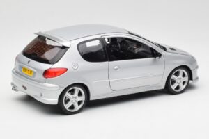 Peugeot 206 RC Aluminium Srebrny Norev 1:18 184726 Metal — zdjęcie 3 z 8