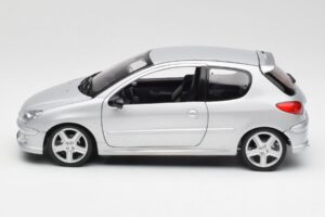 Peugeot 206 RC Aluminium Srebrny Norev 1:18 184726 Metal — zdjęcie 4 z 8