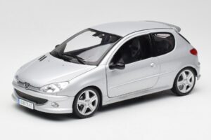 Peugeot 206 RC Aluminium Srebrny Norev 1:18 184726 Metal