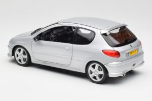 Peugeot 206 RC Aluminium Srebrny Norev 1:18 184726 Metal — zdjęcie 7 z 8
