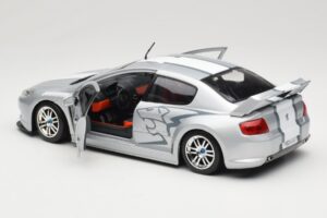 Peugeot 407 Racing Srebrny Solido 1:18 90642 Metal — zdjęcie 5 z 8
