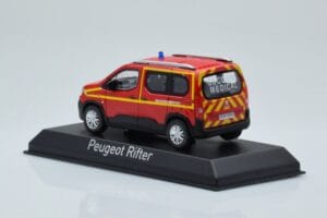 Peugeot Rifter Pompiers Secours Medical Czerwony Norev 1:43 479070 Metal — zdjęcie 3 z 4
