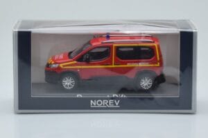 Peugeot Rifter Pompiers Secours Medical Czerwony Norev 1:43 479070 Metal — zdjęcie 4 z 4
