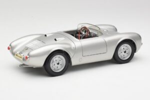 Porsche 550 A Spyder Srebrny Maisto 1:18 50314 Metal — zdjęcie 3 z 8