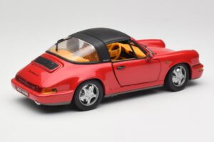 Porsche 911 964 Carrera 2 Targa Czerwony Anson 1:18 30305-W Metal — zdjęcie 3 z 8