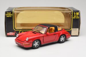 Porsche 911 964 Carrera 2 Targa Czerwony Anson 1:18 30305-W Metal — zdjęcie 8 z 8