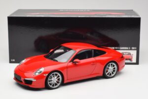 Porsche 911 991 Carrera S Guards Czerwony Minichamps 1:18 100061020 Metal — zdjęcie 8 z 8