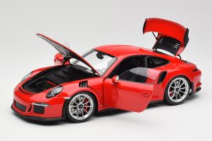 Porsche 911 991 GT3 RS Guards Czerwony Srebrne Felgi AUTOart 1:18 78165 Metal — zdjęcie 2 z 8