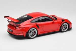 Porsche 911 991 GT3 RS Guards Czerwony Srebrne Felgi AUTOart 1:18 78165 Metal — zdjęcie 3 z 8