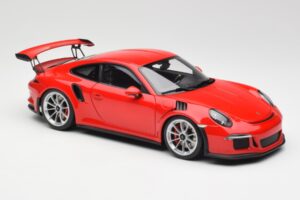 Porsche 911 991 GT3 RS Guards Czerwony Srebrne Felgi AUTOart 1:18 78165 Metal — zdjęcie 6 z 8