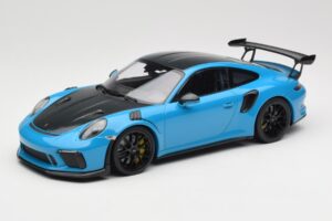 Porsche 911 991.2 GT3 RS Weissach Package Shark Blue Czarne Magnezowe Felgi Minichamps 1:18 153068224 Metal