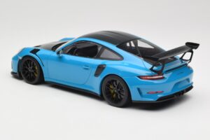 Porsche 911 991.2 GT3 RS Weissach Package Shark Blue Czarne Magnezowe Felgi Minichamps 1:18 153068224 Metal — zdjęcie 5 z 6