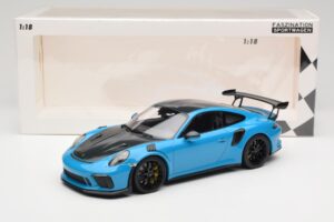 Porsche 911 991.2 GT3 RS Weissach Package Shark Blue Czarne Magnezowe Felgi Minichamps 1:18 153068224 Metal — zdjęcie 6 z 6