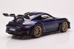 Porsche 911 992 GT3 RS Gentian Niebieski Metaliczny Norev 1:18 187363 Metal — zdjęcie 3 z 8