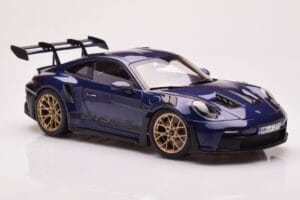 Porsche 911 992 GT3 RS Gentian Niebieski Metaliczny Norev 1:18 187363 Metal — zdjęcie 6 z 8