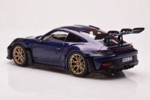 Porsche 911 992 GT3 RS Gentian Niebieski Metaliczny Norev 1:18 187363 Metal — zdjęcie 7 z 8