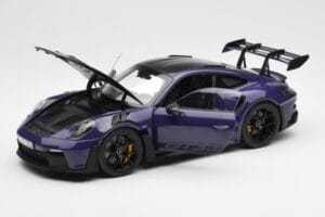 Porsche 911 992 GT3 RS Weissach Package Ultraviolet Norev 1:18 187368 Metal — zdjęcie 2 z 8