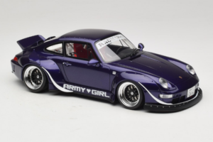Porsche 911 993 RWB Army Girl Fioletowy GT Spirit 1:18 GT562 Żywica — zdjęcie 4 z 6