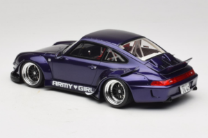 Porsche 911 993 RWB Army Girl Fioletowy GT Spirit 1:18 GT562 Żywica — zdjęcie 5 z 6
