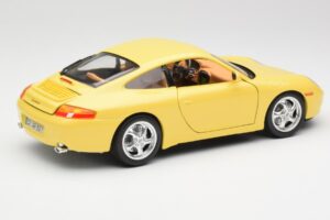 Porsche 911 996 Carrera Żółty Bburago 1:18 30085-M1 Metal — zdjęcie 3 z 8