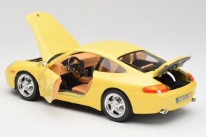 Porsche 911 996 Carrera Żółty Bburago 1:18 30085-M1 Metal — zdjęcie 5 z 8