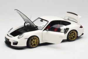 Porsche 911 997 GT2 RS Biały & Złoty Koła Minichamps 1:18 100069406 Metal — zdjęcie 2 z 8