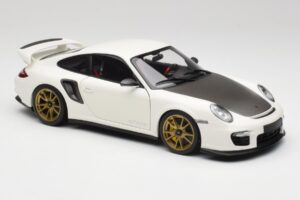 Porsche 911 997 GT2 RS Biały & Złoty Koła Minichamps 1:18 100069406 Metal — zdjęcie 6 z 8