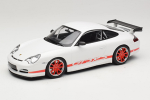 Porsche 911 996 GT3 RS Biały Czerwony Pasek Minichamps 1:18 155062020 Metal