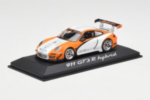 Porsche 911 GT3 R Hybrid 997.2 Presentation White Orange Minichamps 1:43 WAP0201170B Metal — zdjęcie 2 z 4