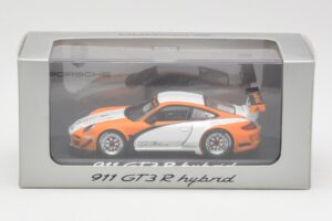 Porsche 911 GT3 R Hybrid 997.2 Presentation White Orange Minichamps 1:43 WAP0201170B Metal — zdjęcie 4 z 4
