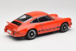 Porsche 911 Carrera RS 2.7 Pomarańczowy & Czarne Pasy AUTOart 1:18 78054 Metal — zdjęcie 3 z 8