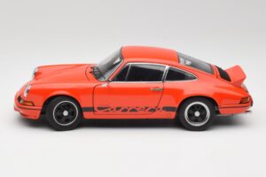 Porsche 911 Carrera RS 2.7 Pomarańczowy & Czarne Pasy AUTOart 1:18 78054 Metal — zdjęcie 4 z 8