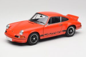 Porsche 911 Carrera RS 2.7 Pomarańczowy & Czarne Pasy AUTOart 1:18 78054 Metal